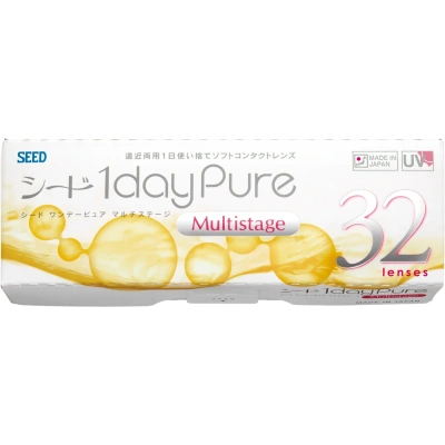 Áp tròng đa tròng 1 ngày SEED 1dayPure Multistage – hộp 32 chiếc, mặt trước