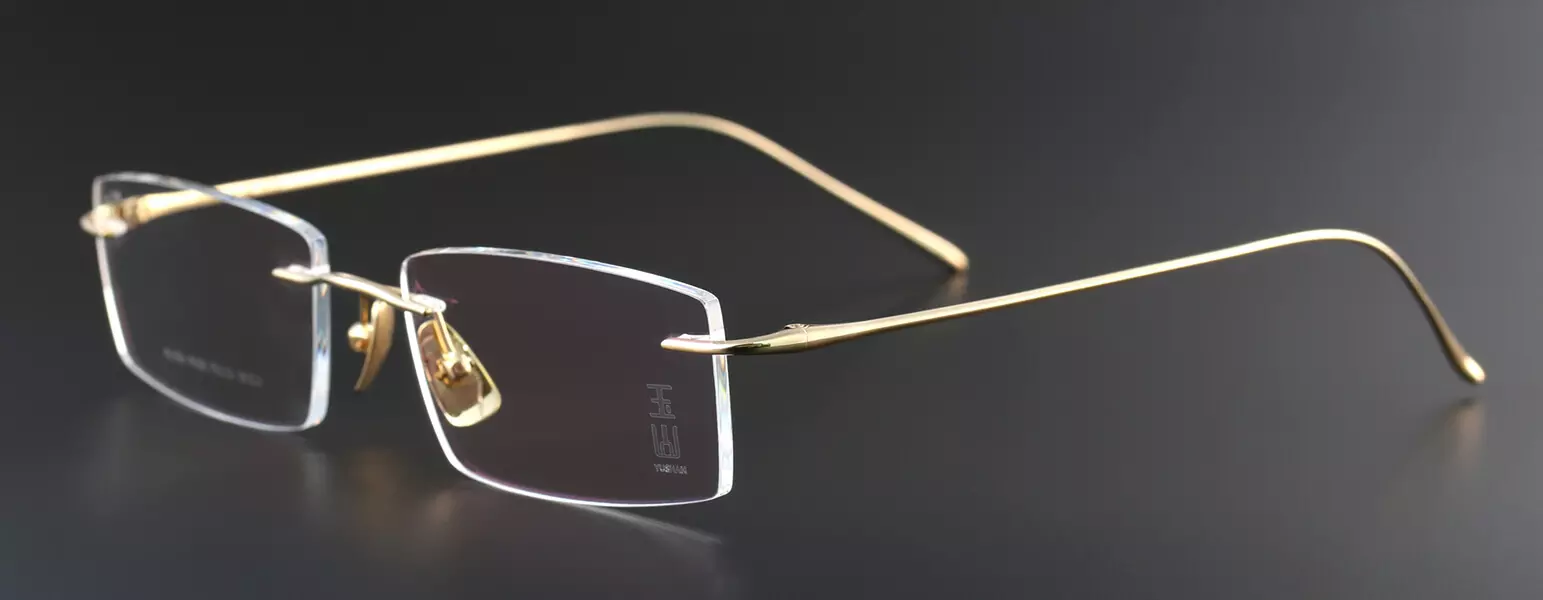 Gọng vàng nguyên khối YUSHAN 006-Solid gold 18K