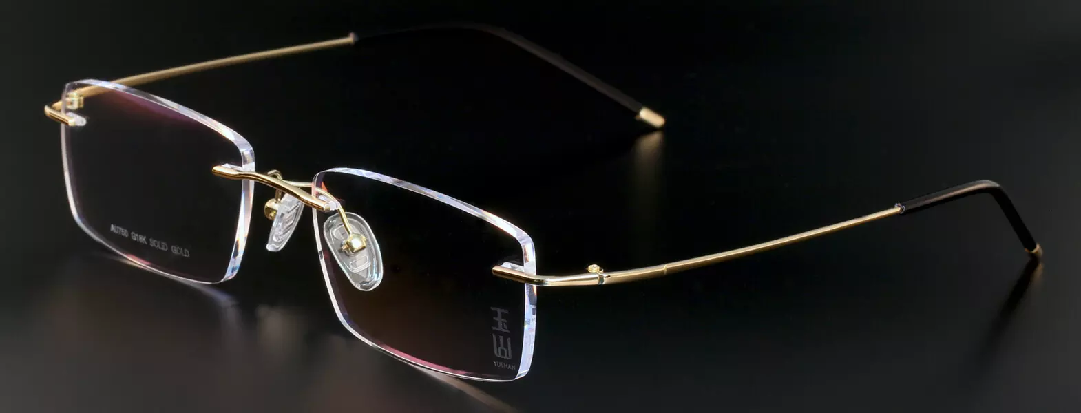 Gọng vàng nguyên khối YUSHAN 036-Solid gold 18K