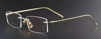 Gọng vàng nguyên khối YUSHAN 006-Solid gold 18K